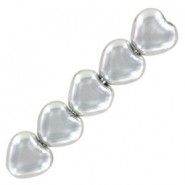 Cuentas de vidrio Czech Corazón 6mm - Crystal labrador full 00030/27000